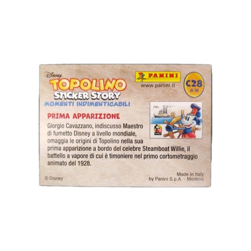 Topolino sticker story - story, card