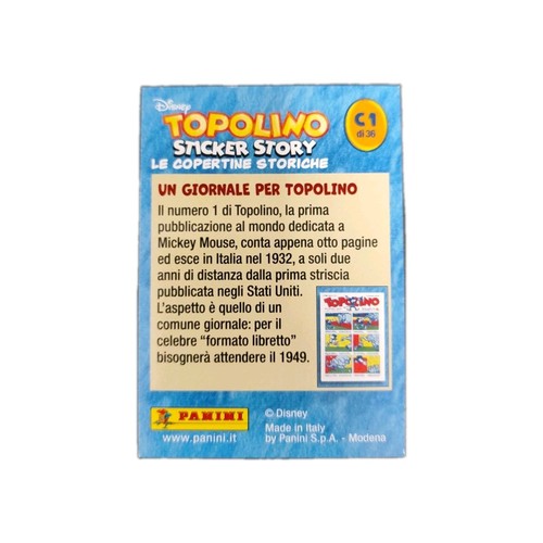 Topolino sticker story - sticker, card